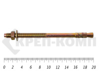 Анкер клиновой 12х200, желтый цинк (5шт)