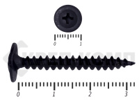 Саморез с прессшайбой острый Чёрный фосфат 4,2х32 (60шт)