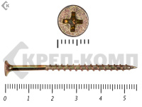 Саморез жёлтый цинк PH-2, по дереву 3,5х55 (35шт)