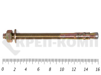 Анкер клиновой 12х160, желтый цинк (35шт)