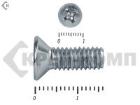 Винт потайной,цинк DIN965 6х 16 Фасовка (700шт)