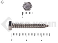 Саморез с шестигранной головой Нержавейка DIN7976 А2 3,9х25 (1000шт)