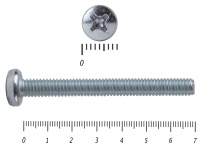 Винт полуцилиндрическая головка,цинк DIN7985 4х70 Фасовка (300шт)