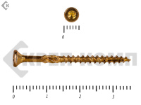 Саморезы Конструкционные, потай Torx, желтый цинк   3.0х 35 мм (500 шт) 