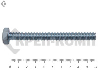 Болт полная резьба, цинк DIN933 6х100 пр.5,8 (10шт)