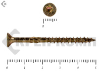 Саморезы Конструкционные, потай Torx, желтый цинк   4.0х 50 мм (200 шт) 