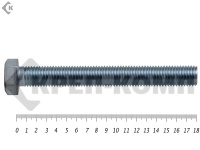 Болт полная резьба, цинк DIN933 20х180 пр.5,8 (50шт)