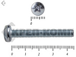 Винт полуцилиндрическая головка,цинк DIN7985 4х45 Фасовка (350шт) – фото