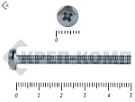 Винт полуцилиндрическая головка,цинк DIN7985 4х50 (30шт) – фото