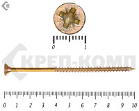 Саморез желтый цинк POZY 5х100 Фасовка (100шт)