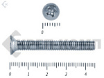 Винт потайной,цинк DIN965 4х45 Фасовка (300шт) – фото