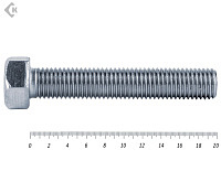 Болт полная резьба, цинк DIN933 8х200 пр.5,8 (25кг/400)